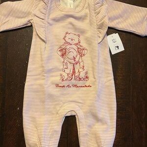 NWT - 6 MO GAP Pink Striped Baby Bodysuit